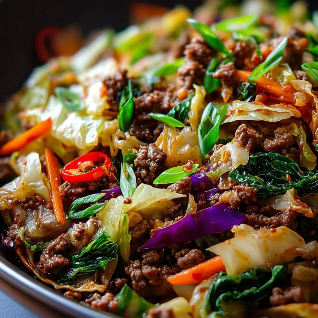 Eine Schüssel mit Fleisch und Gemüse.