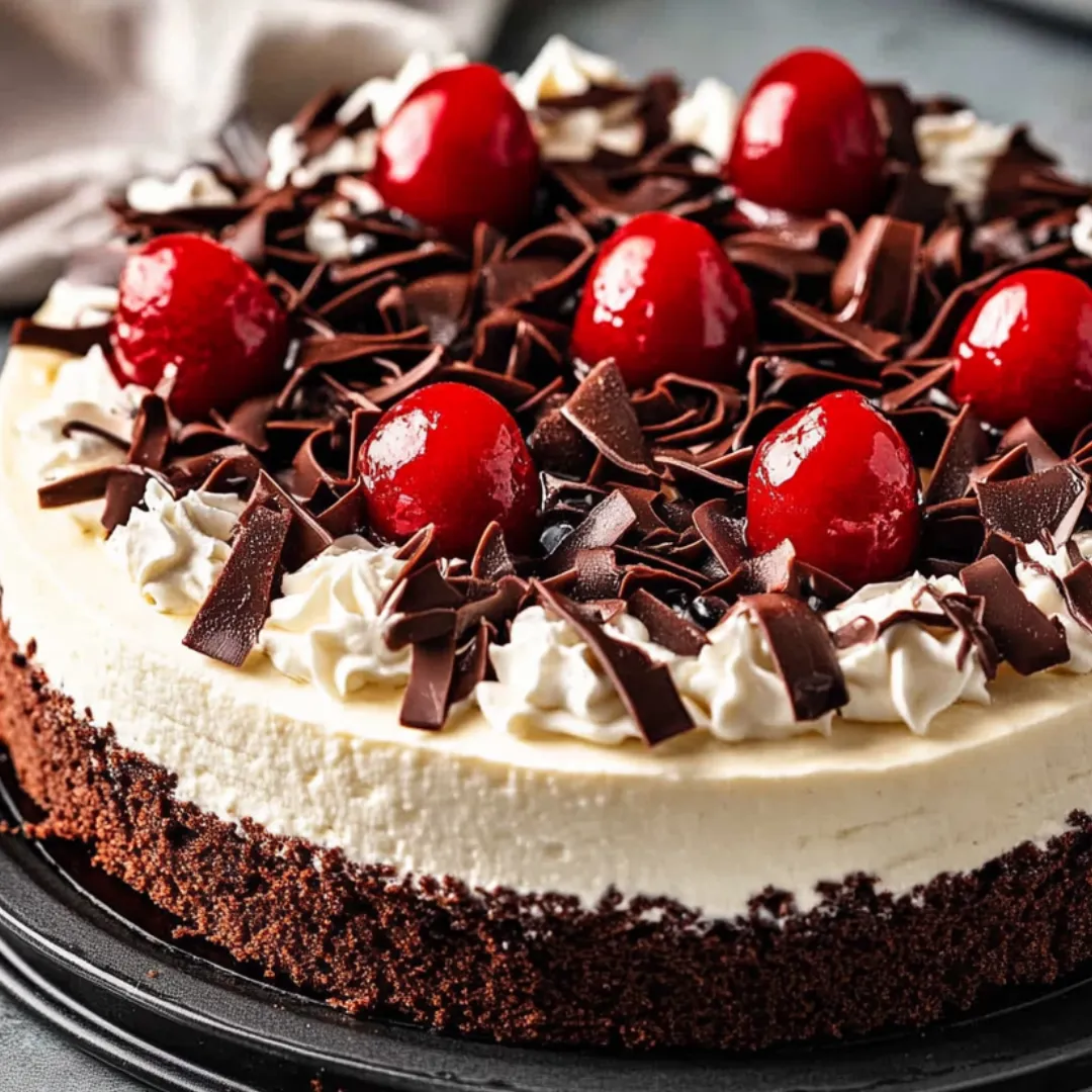 Ein Stück Kuchen mit Schokolade und weißer Glasur.