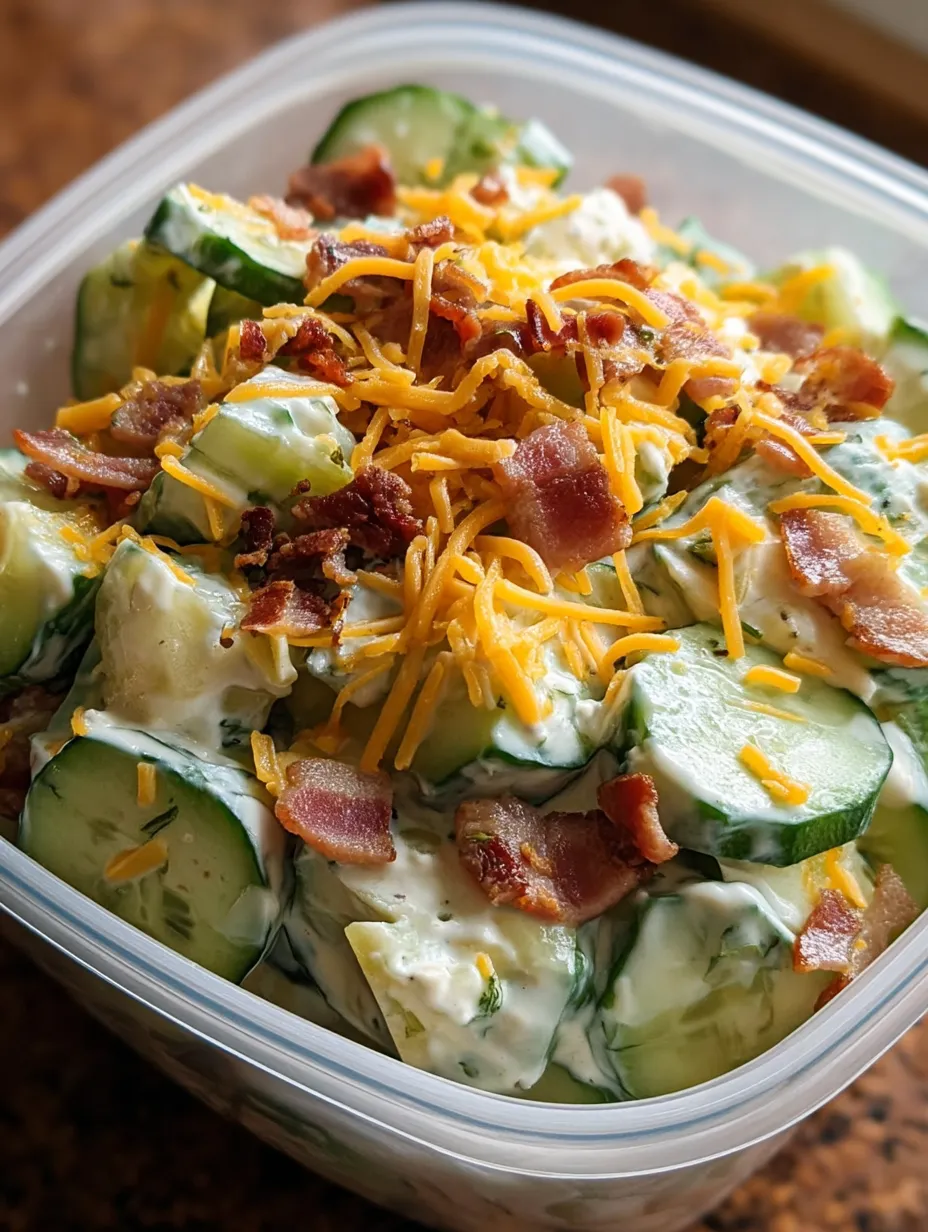 Cremige Gurken-Käse-Speck Snackschüssel Rezept