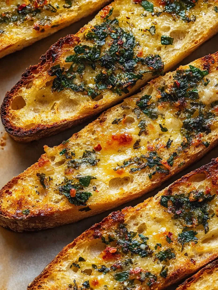 Eine Brotscheibe mit Kräutern darauf.
