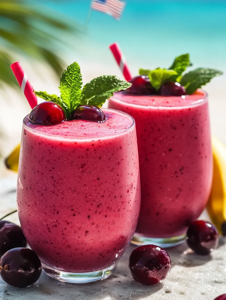 Zwei Gläser Beerensmoothie.