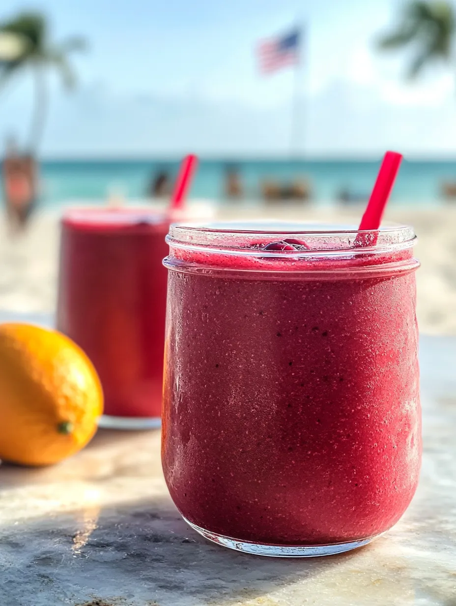 Zwei Gläser Smoothie mit Trinkhalmen.