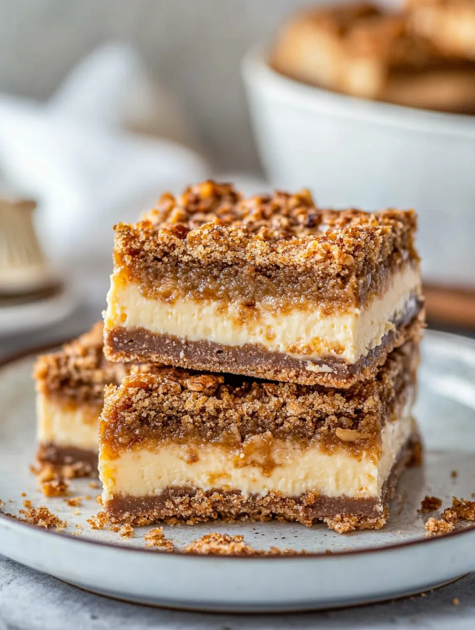 Ein Stapel aus drei Dessert-Riegeln.