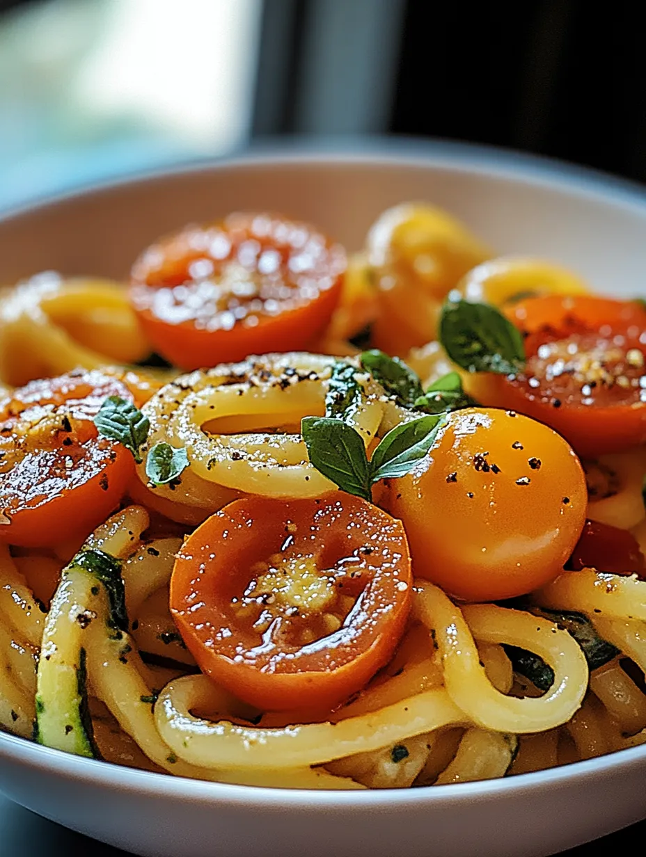 Ein Teller Pasta mit Tomaten und Zwiebeln.