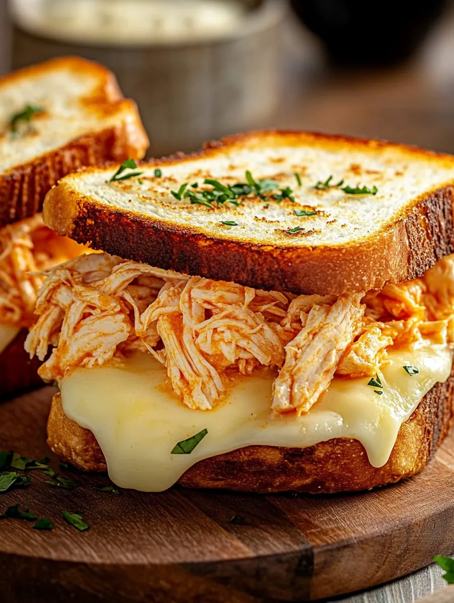 Ein Sandwich mit Fleisch und geschmolzenem Käse.