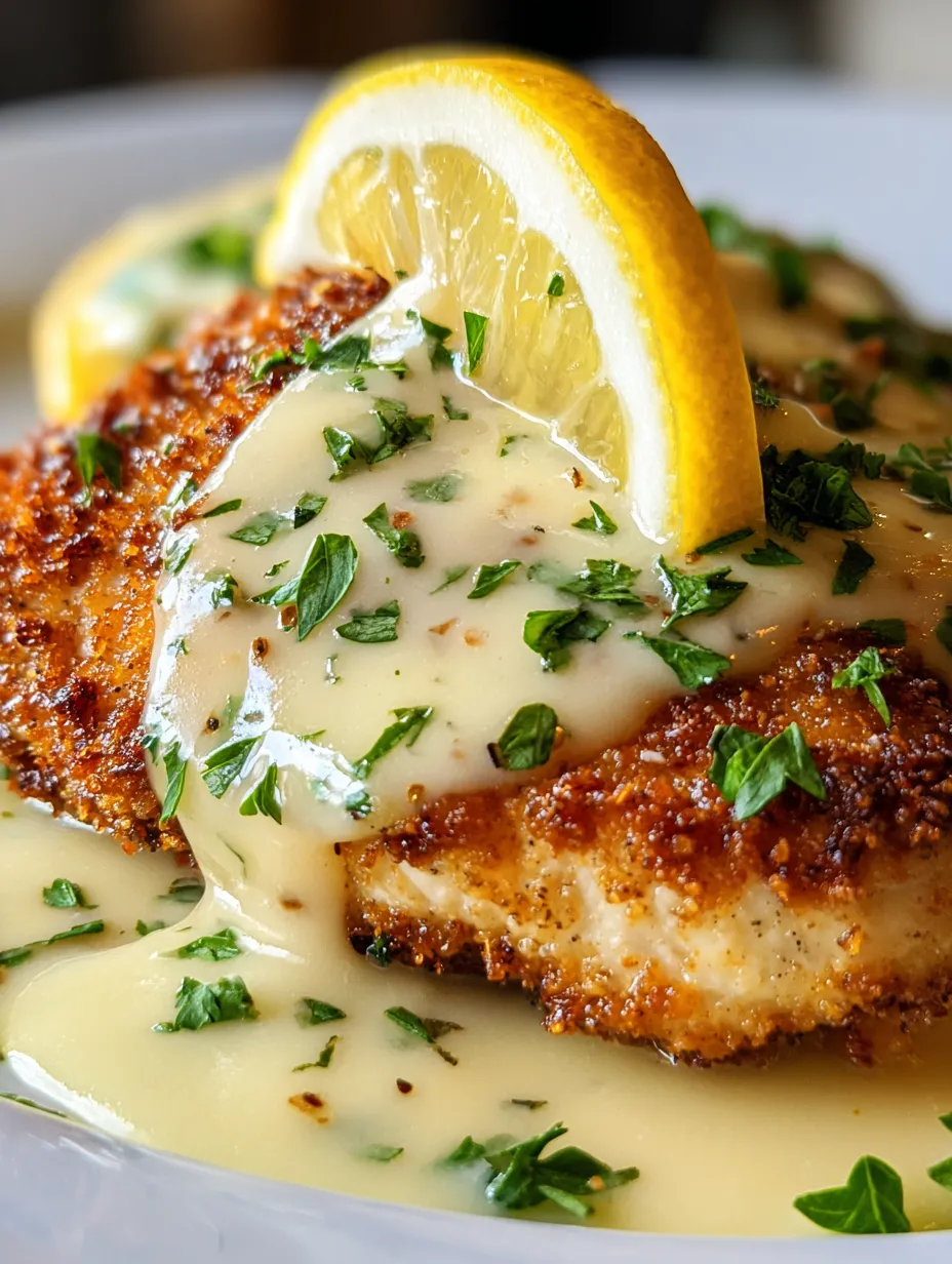 Ein Stück Hähnchen mit Zitrone und Kräutern.