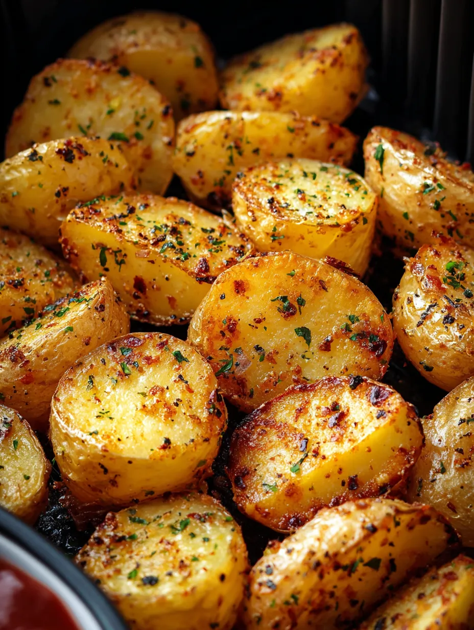 Ein Teller Kartoffeln, mit frischen Kräutern bestreut.