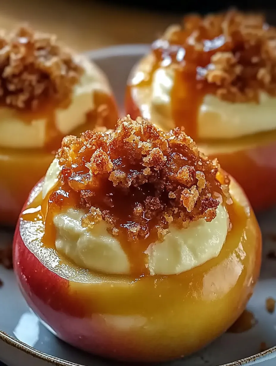 Ein Dessert ganz nah, oben drüber Karamellsoße.