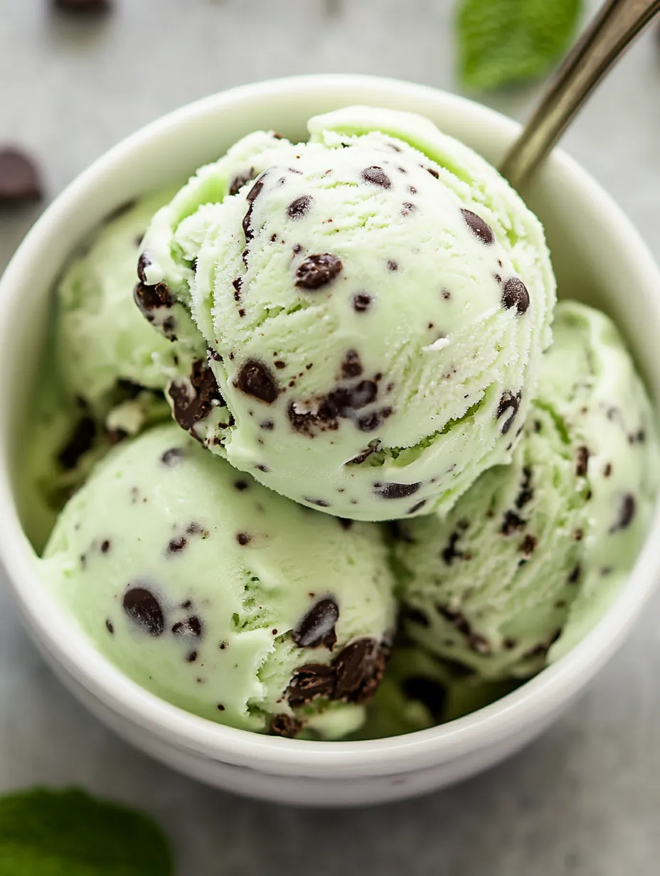 Eine Schale Eis mit Schokostückchen.