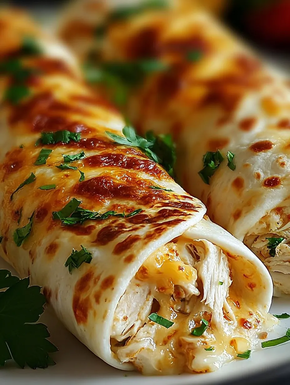 Ein Servierteller mit einem Burrito und einem mit Hähnchen gefüllten Wrap.