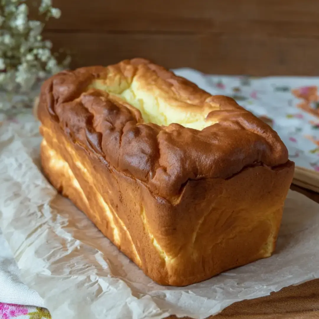 Weiches Brot mit Loch in der Mitte liegt auf einer Fläche.