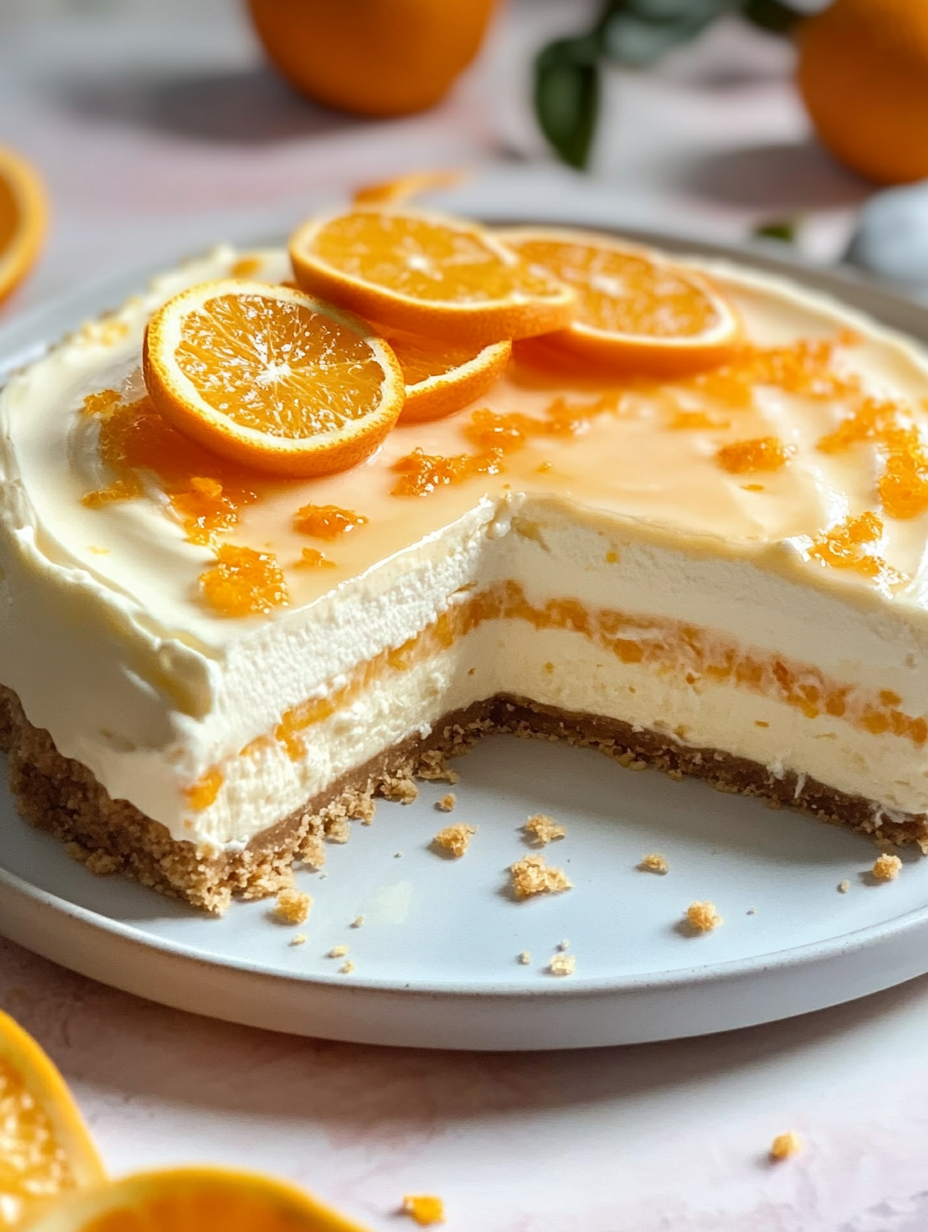 Der beste cremige Orangenkäsekuchen