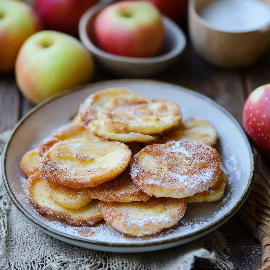 Rezept für Apfelküchlein schnell und einfach in der Pfanne zubereitet