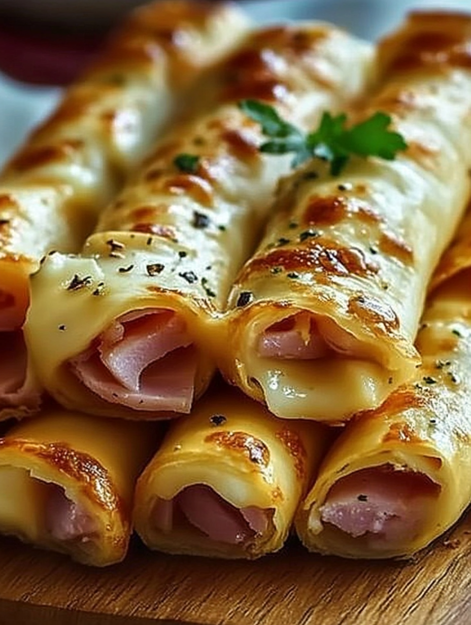 Knusprige Schinken-Käse-Sticks aus Blätterteig – Einfaches Party-Fingerfood