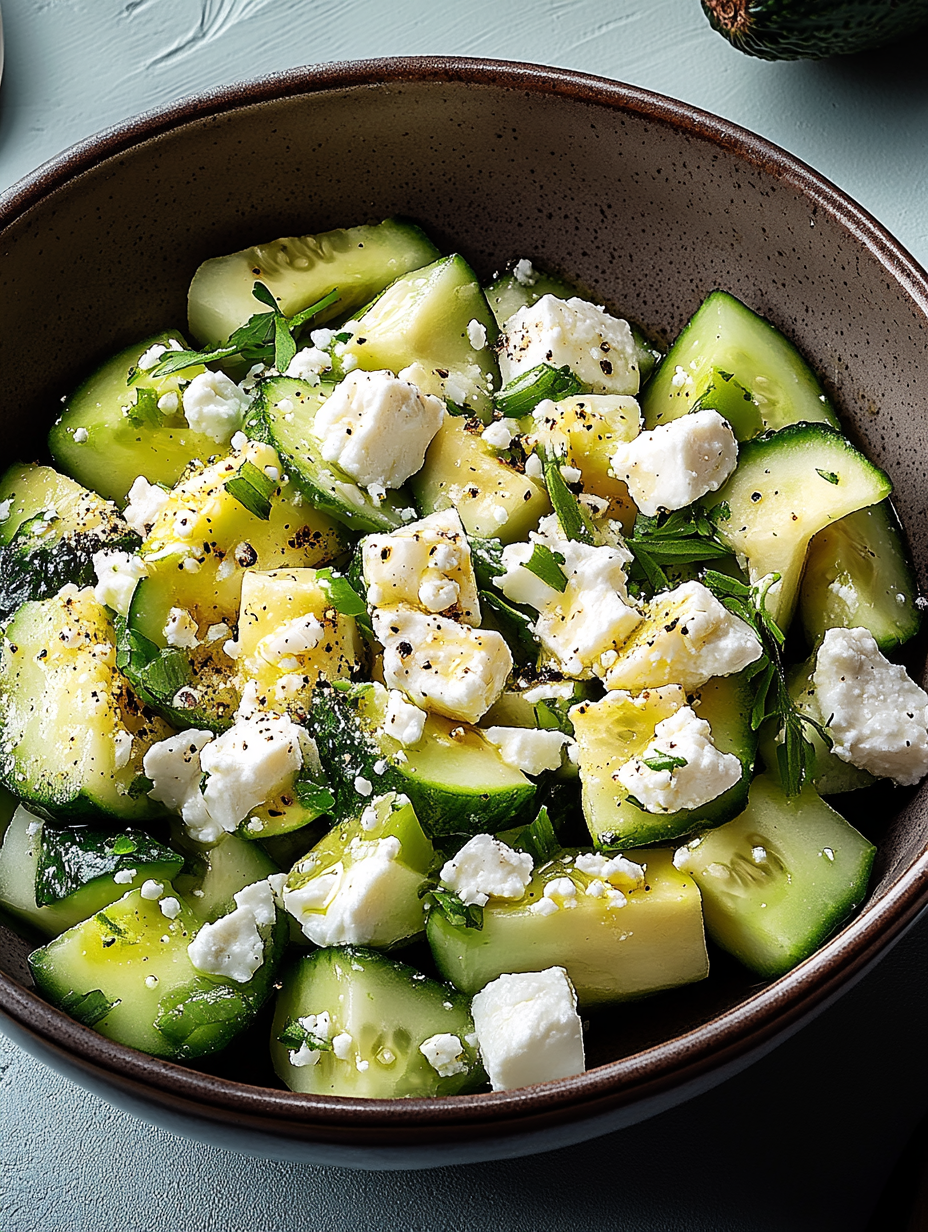 Der beste Gurken-Avocado-Salat mit Feta