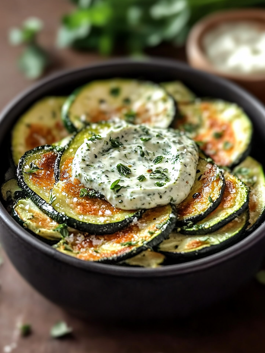 Die besten Zucchinichips mit Kräuterdip aus der Heißluftfritteuse