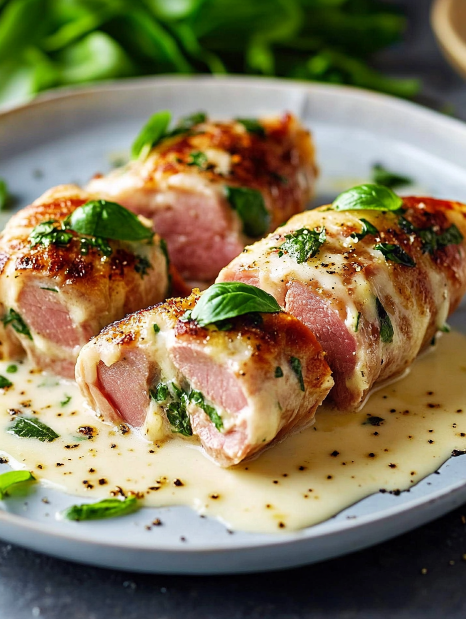 Die besten Fleischrouladen nach italienischer Art mit Schinken, Basilikum und Parmesan