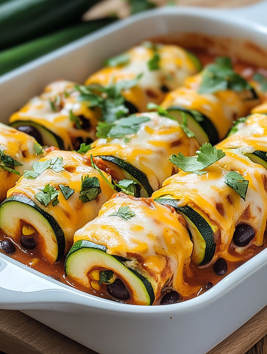 Rezept für Zucchini-Enchilada-Roll-Ups