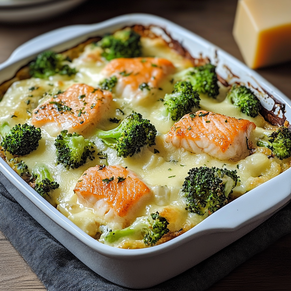 Lachs-Brokkoli-Gratin