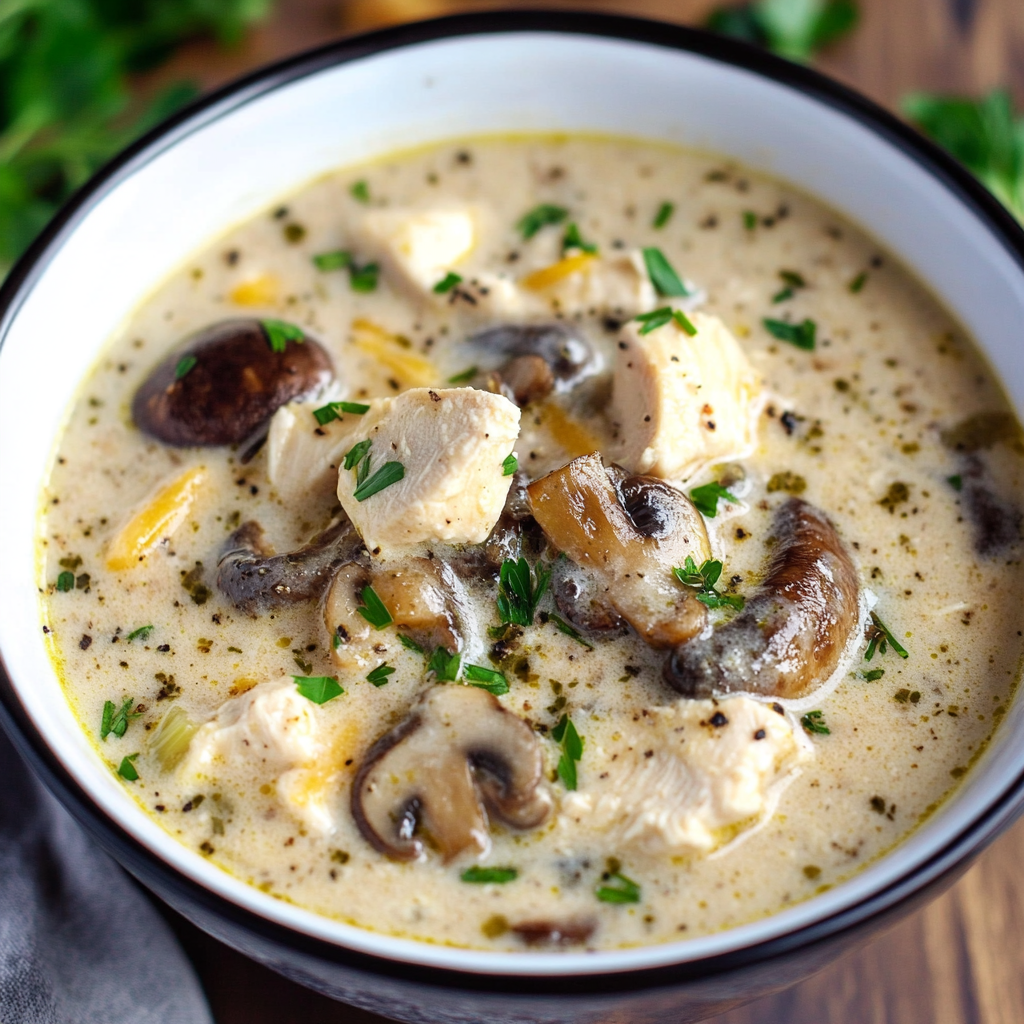 Low Carb Chicken Mushroom Soup