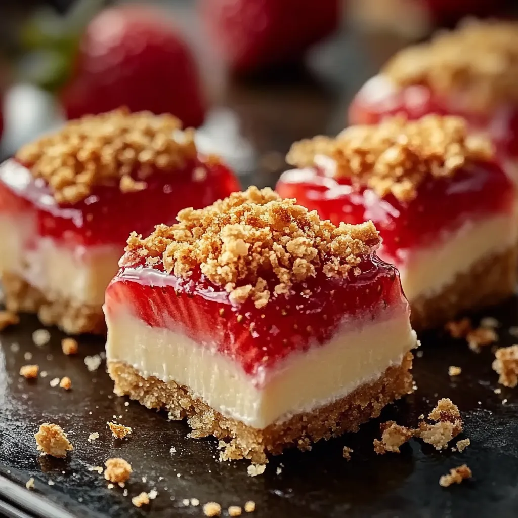 Knusprige Erdbeer-Käsekuchen-Häppchen
