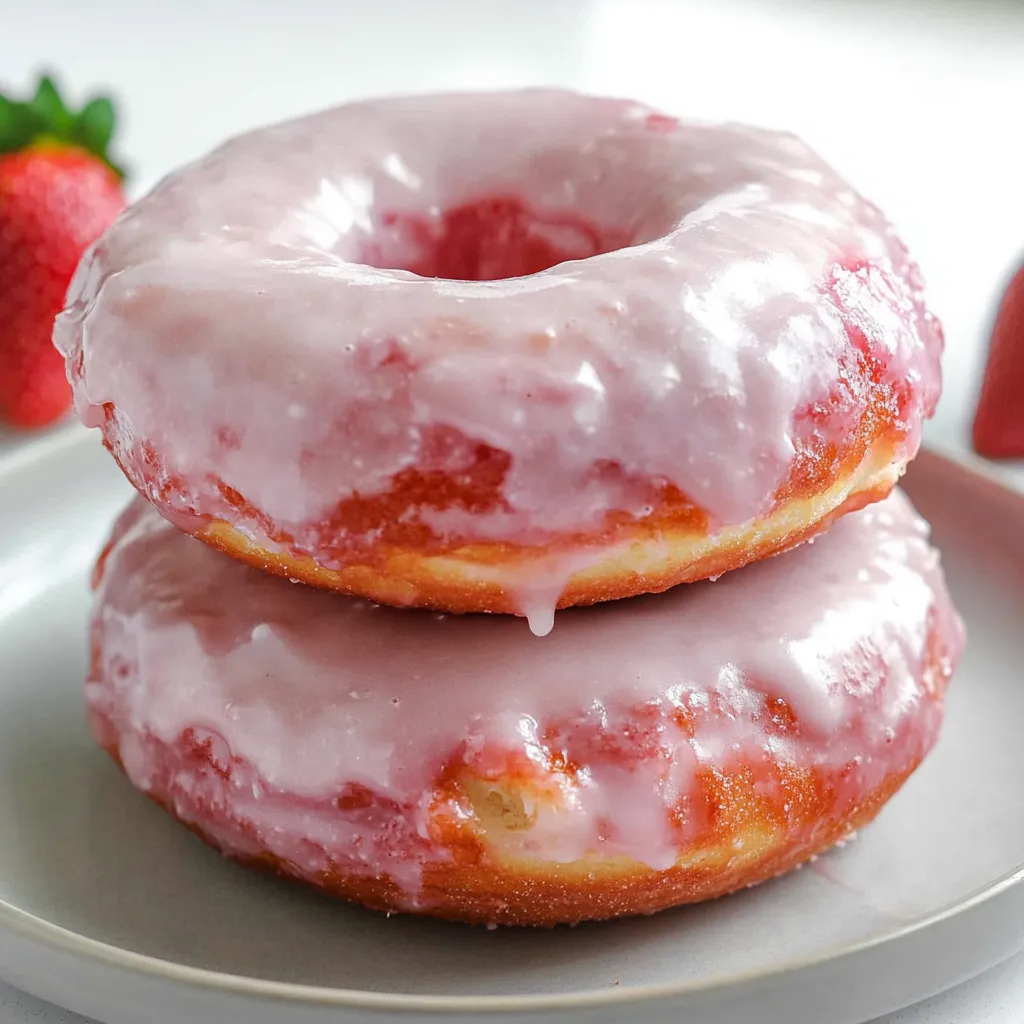 Erdbeer Donuts Gebäck