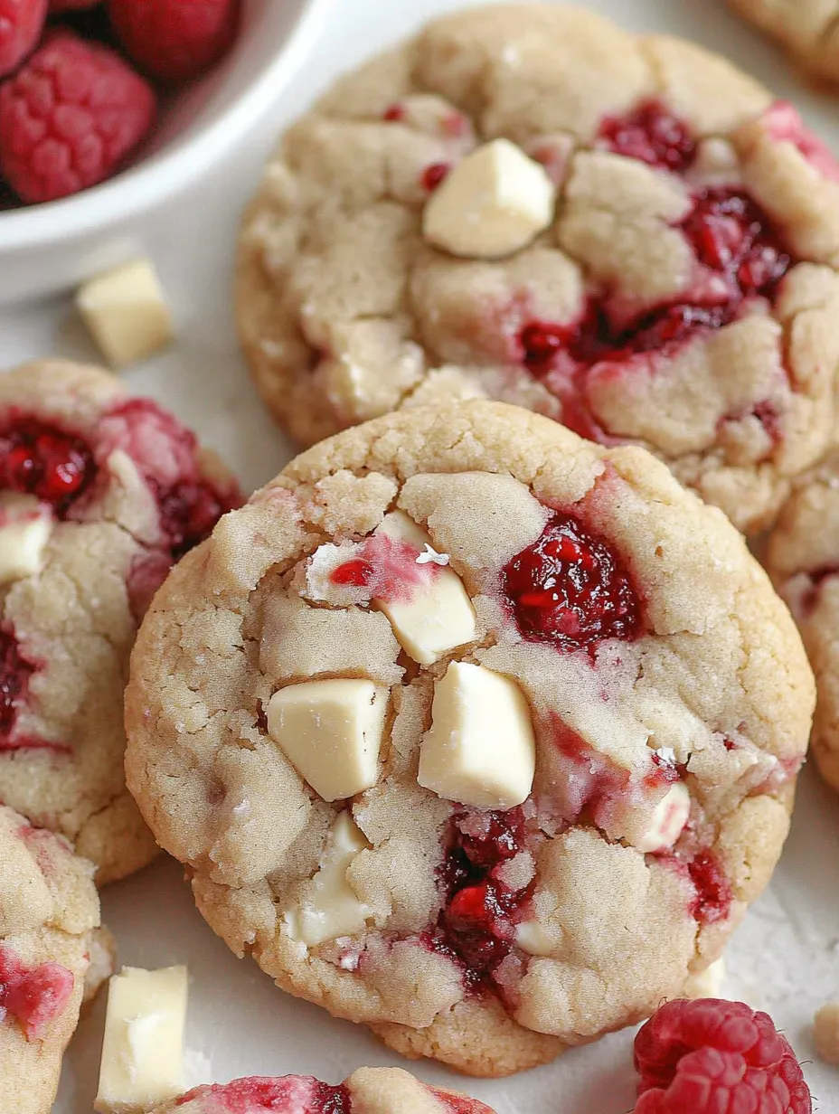 Himmlische Himbeer-Cookies mit weißer Schokolade