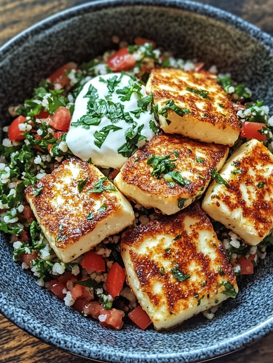 Würziger Halloumi mit Tabbouleh Rezept