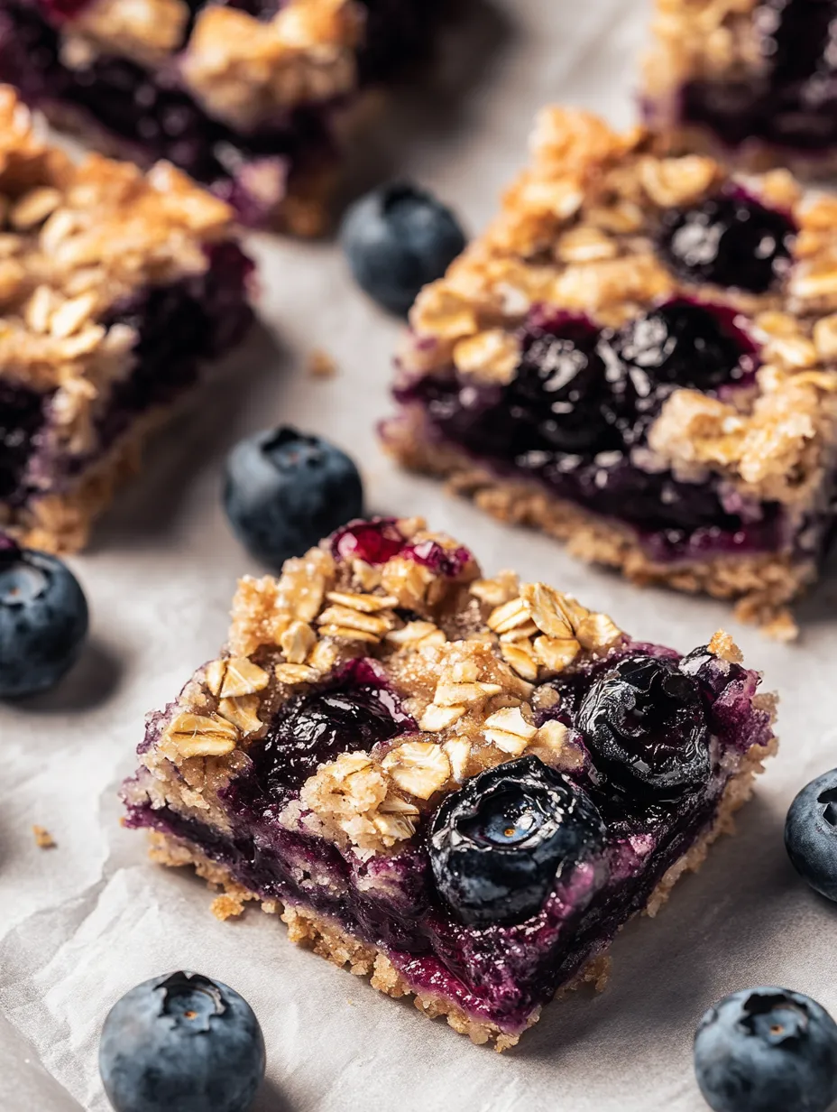Hausgemachte Blaubeer-Haferriegel zum Frühstück