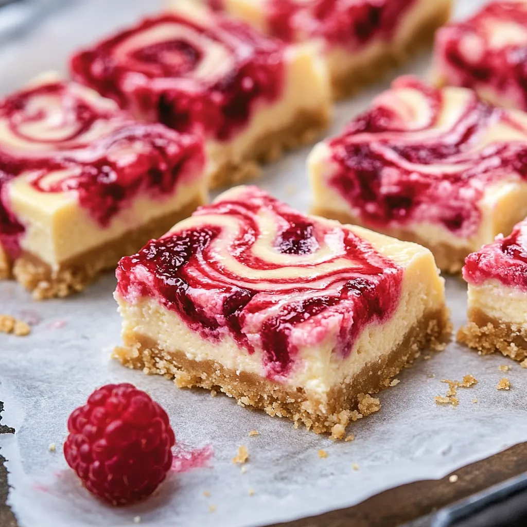 Zarte Himbeer-Käsekuchen-Riegel