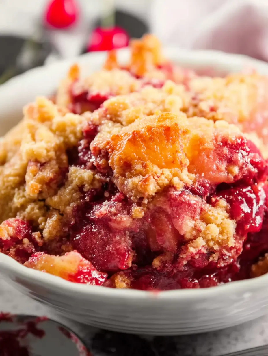 Schüssel mit Obst und roter Soße.
