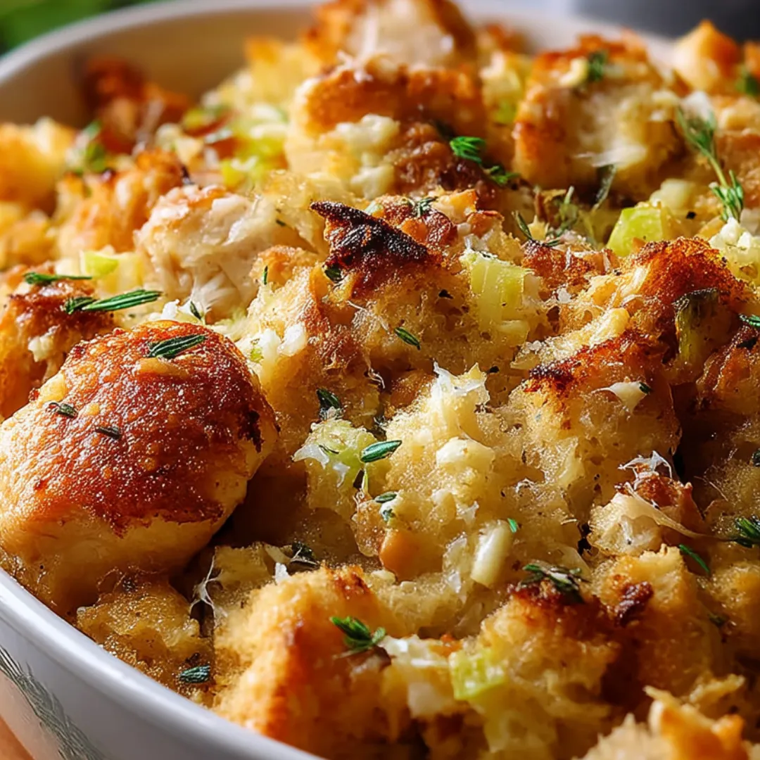 Eine Schüssel mit Essen und einem grünen Kraut darauf.