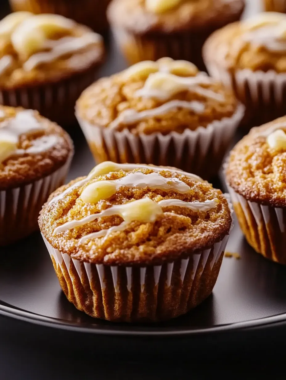 Ein Teller mit Muffins mit weißer Glasur.