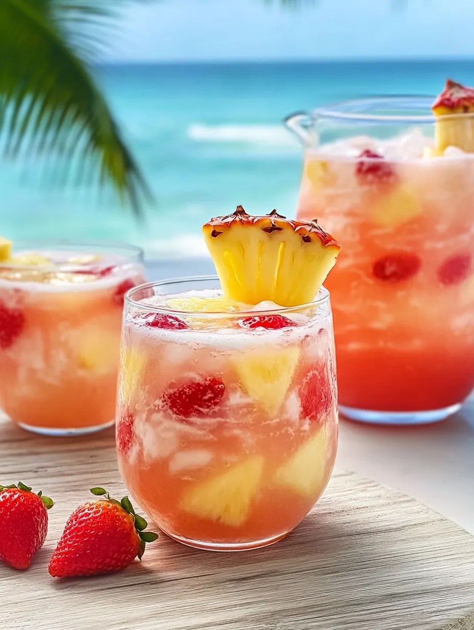 Erdbeer-Piña-Colada Punsch Mocktail