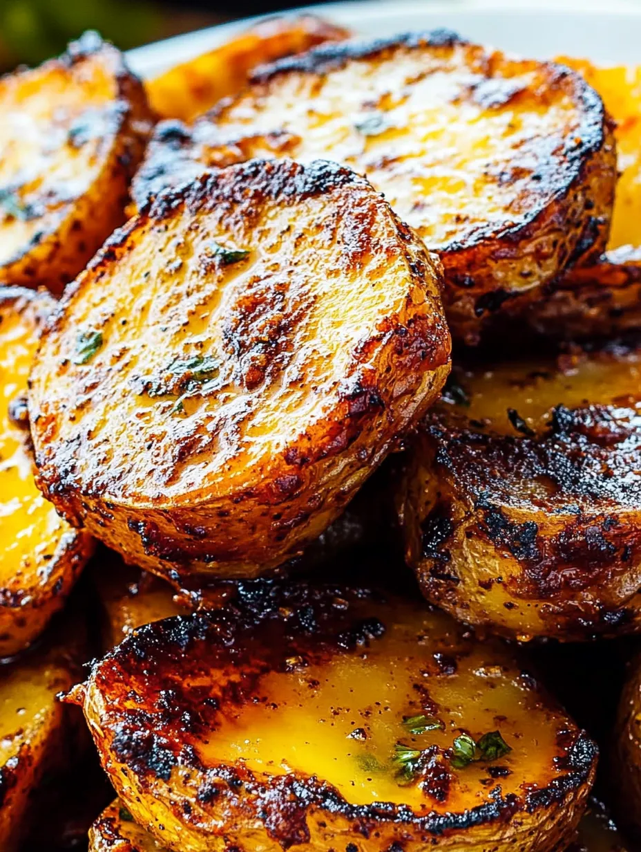 Ein Haufen gerösteter Kartoffeln.