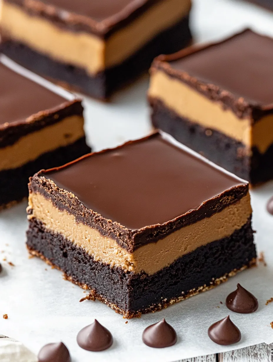 Ein Stück Schokokuchen mit Erdnussbutter.