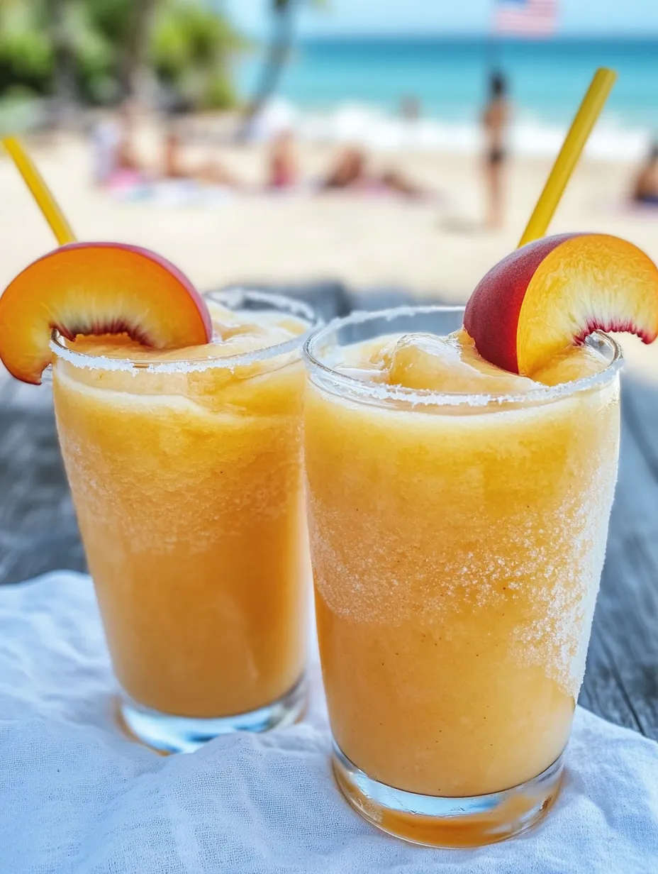 Zwei Gläser mit gefrorenem Orangensaft.