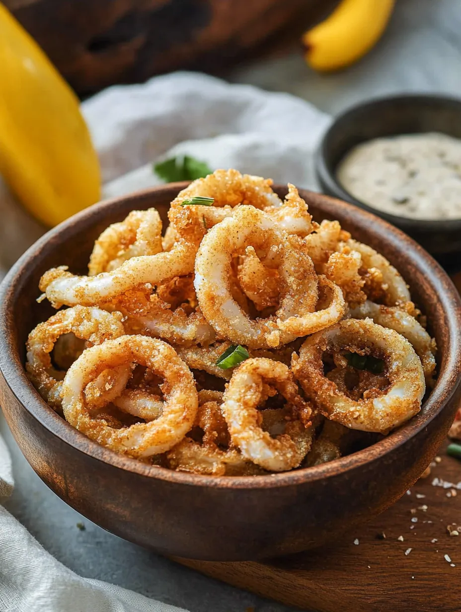 Eine Schale mit frittierten Zwiebelringen.