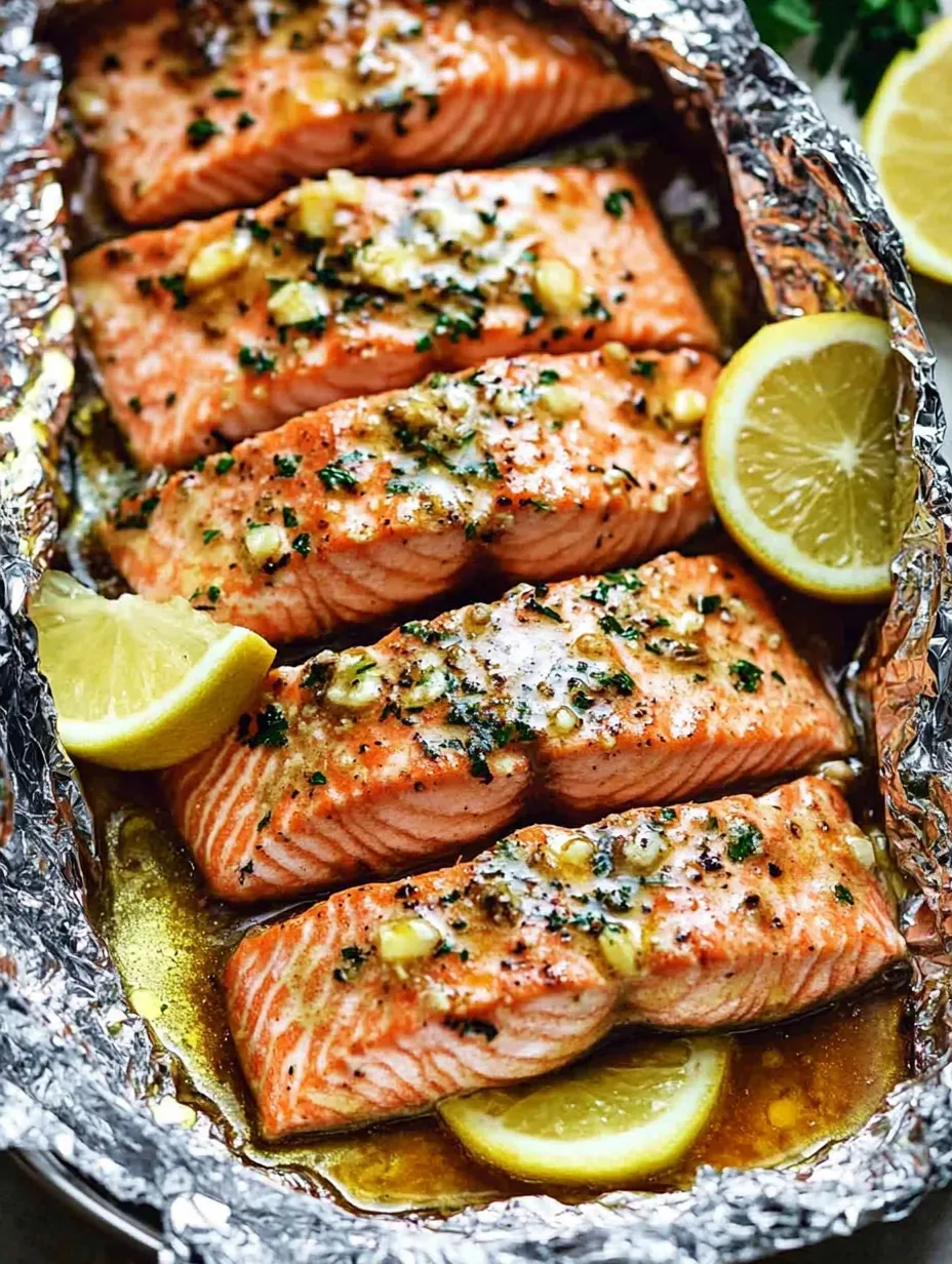 Gebratener Lachs getoppt mit Zitronenspalten.