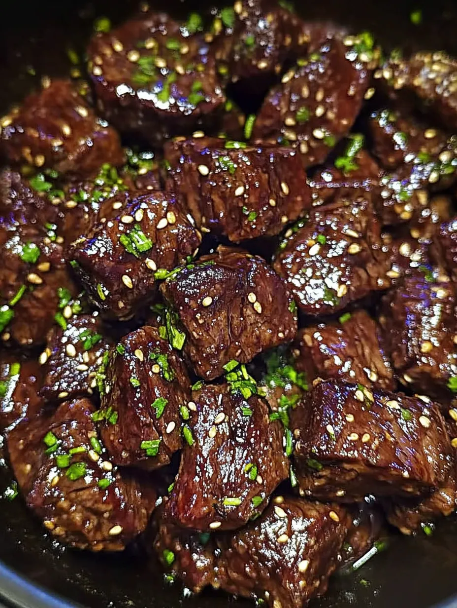 Eine Schale mit Rindfleisch und grünen Kräutern.