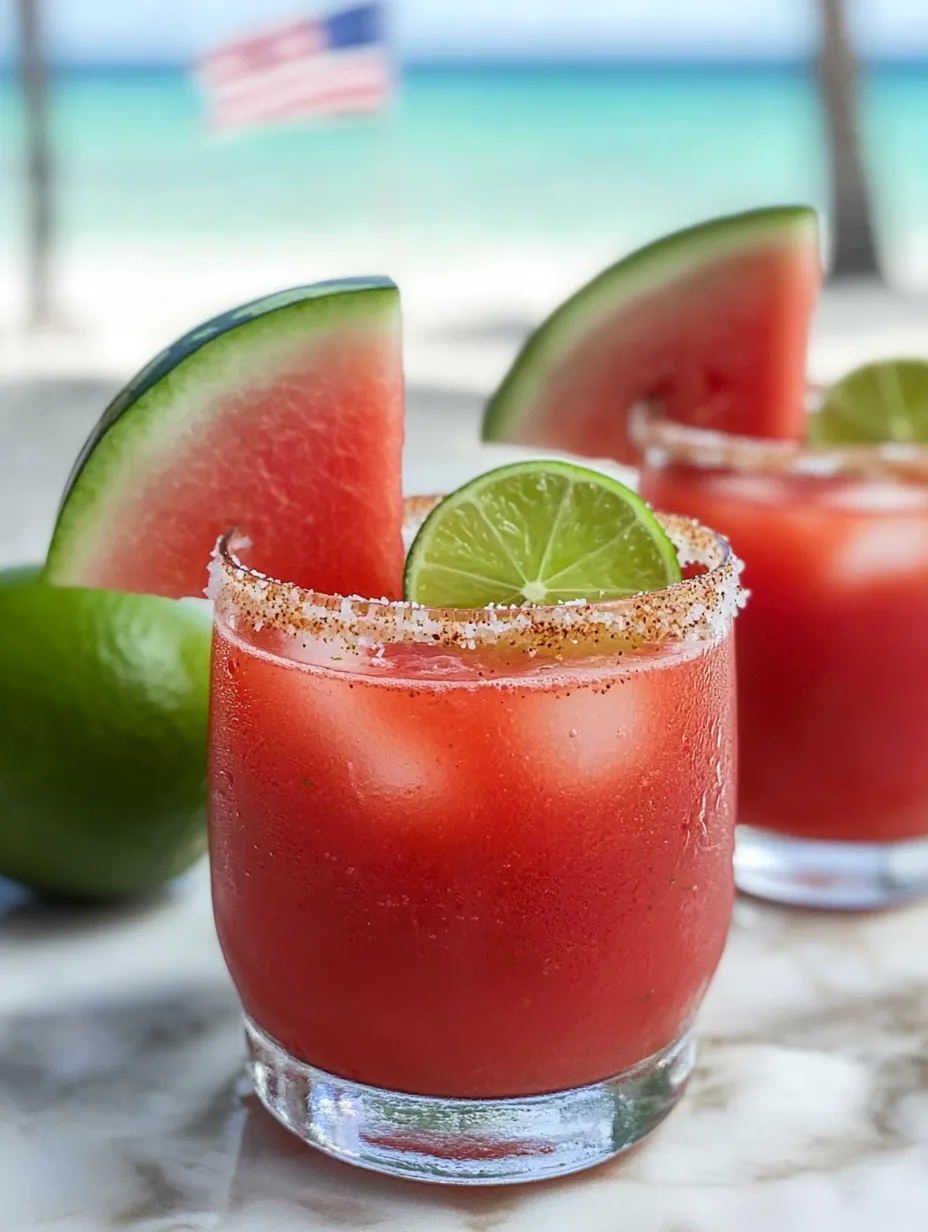 Zwei Gläser rotes Getränk mit Limette.