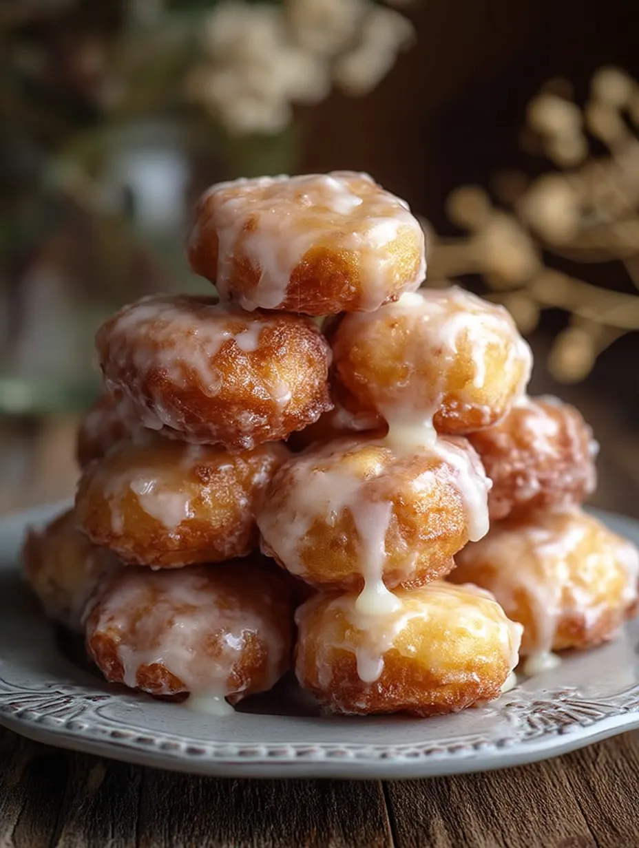 Ein Stapel Apfel-Küchlein mit Zuckerguss.