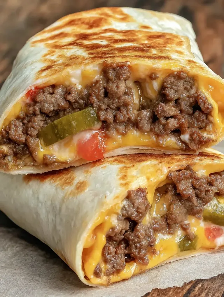 Ein Wrap mit Fleisch und Paprika.