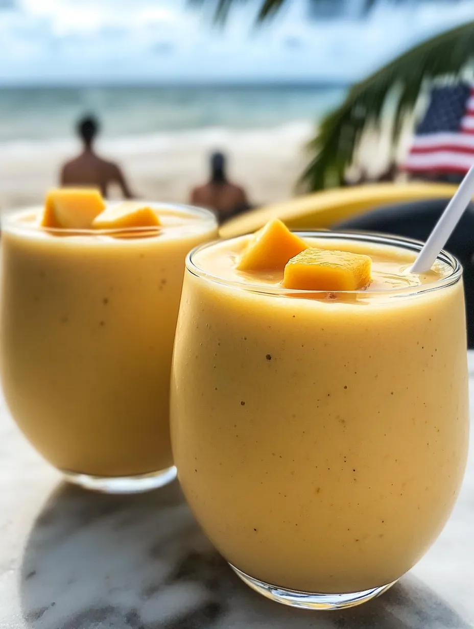 Zwei Gläser frischgepresster Orangensaft mit Orangenscheiben oben drauf.