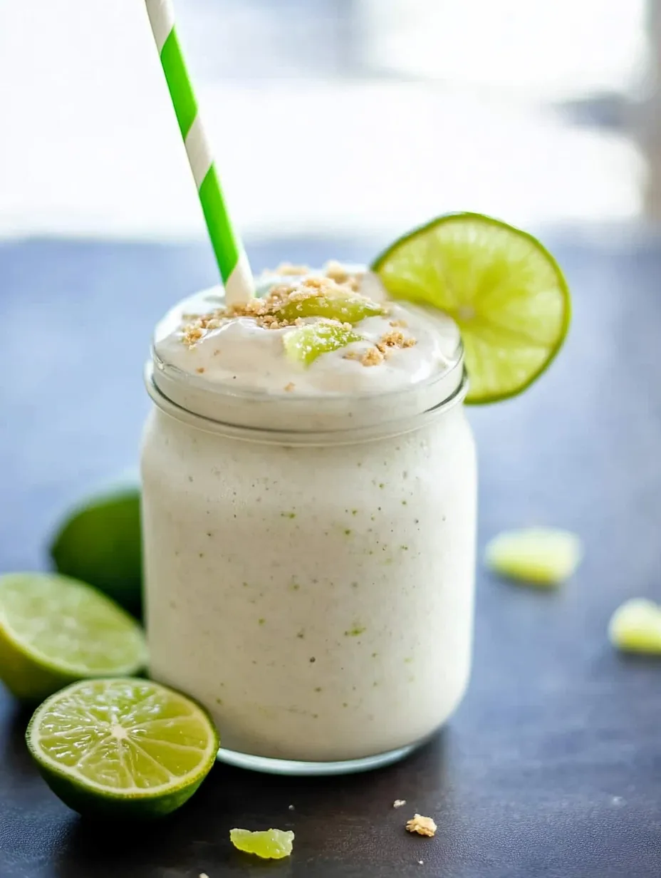Ein Glas Joghurt mit grünem Strohhalm.