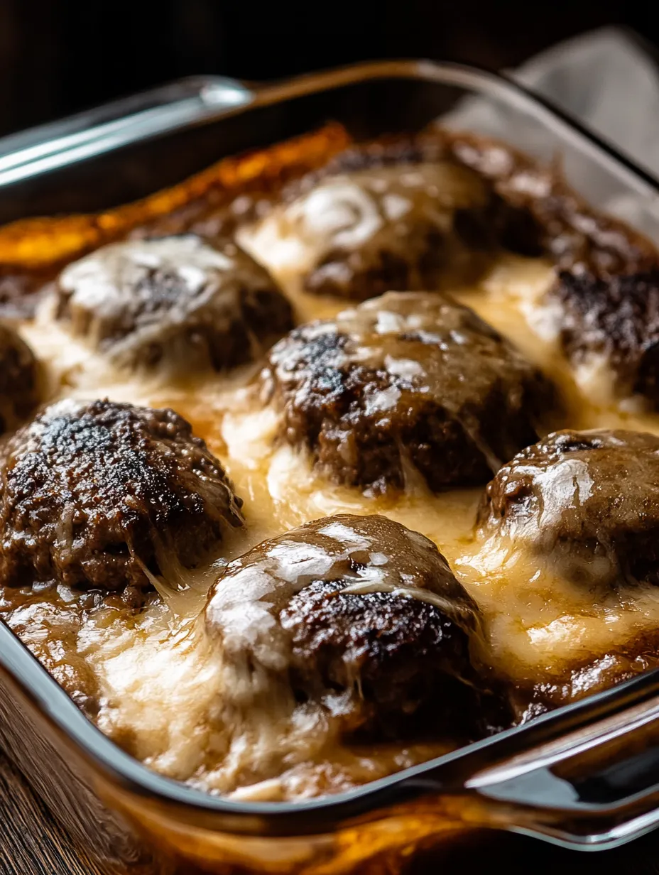 Eine Pfanne voller Frikadellen mit Käse.