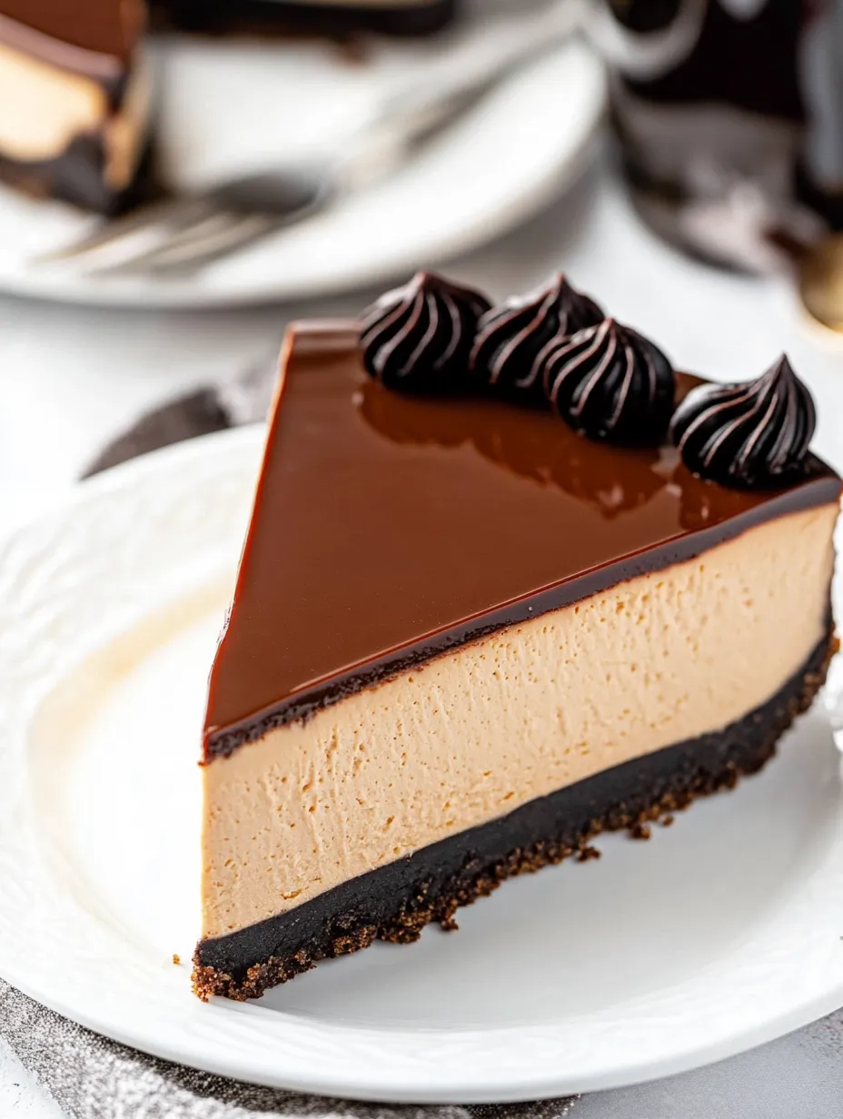 Ein Stück Schokotorte mit Sahne obendrauf.