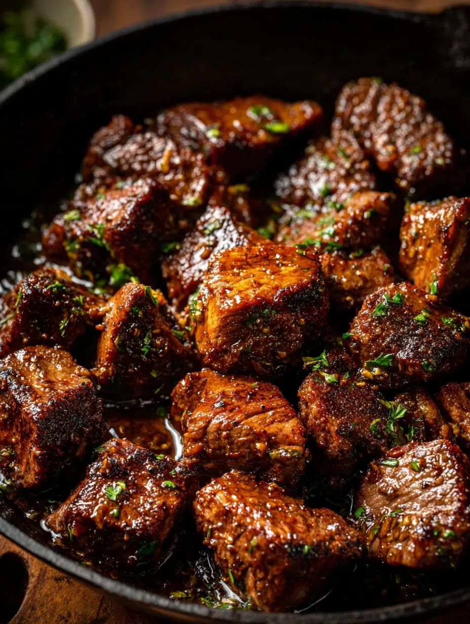 Eine Schüssel mit Fleisch und frischen Kräutern obendrauf.