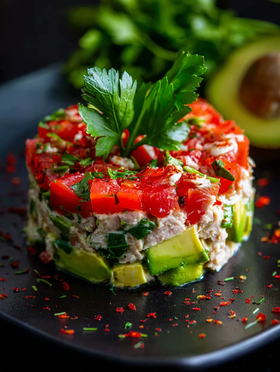 Ein Teller Essen mit Tomaten, Avocado und Koriander.