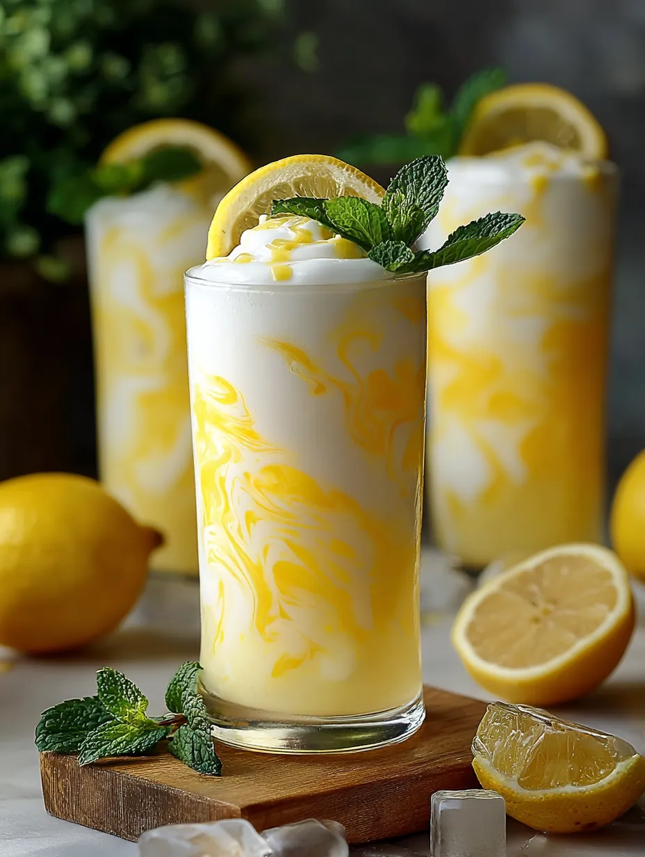 Ein Glas Zitronenlimonade mit Zitronenscheiben darin.